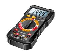 Fafeicy Multimetro Digitale, Voltmetro Professionale da 1999 Conteggi con Supporto Retroilluminazione e Funzione NCV per Misurare Tensione CA CC Corrente Resistenza capacità Dio (BLACK)
