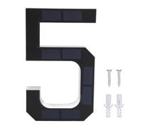 Fafeicy Numero Civico a LED Solare con Sensore di Luce Automatico e Grado di Protezione IP44, Ideale per Esterni, Pareti, Porte D'ingresso e garage.