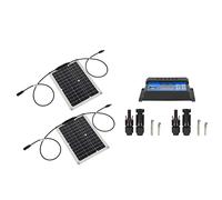 Fafeicy Pannello Solare Portatile, 15W Monocristallino Impermeabile | Predisposizione alla luce solare, potenza in uscita di picco 18 V, adattatore per dispositivi USB da 5 V, telaio rigido
