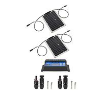 Fafeicy Pannello Solare Portatile, 15W Monocristallino Impermeabile | Predisposizione alla luce solare, potenza in uscita di picco 18 V, adattatore per dispositivi USB da 5 V, telaio rigido