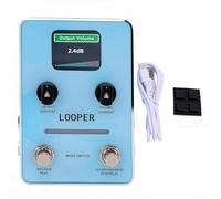 Fafeicy Pedale Effetti Looper per Chitarra Stompbox Audio 44.1kHz Overdub Illimitato con Display LED a Colori Porta USB C per la Scrittura di Canzoni e Performance Dal Vivo