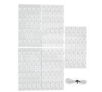 Fafeicy Perline LED SMD 3V 100 Pezzi Luminosità Elevata per Retroilluminazione TV 32-65 Pollici Base in Alluminio Trasparente Rotonde