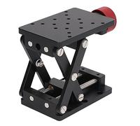 Fafeicy Piattaforma di Sollevamento Manuale in Lega di Alluminio, Supporto da Laboratorio a Forbice Ad Alta Precisione per Laboratorio, Altezza 55 Mm, Carico da 10 Kg