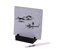 Fafeicy Pittura Riutilizzabile per Buddha con Supporto per Pennello Ad Acqua, Regali Rilassanti per Alleviare lo Stress Meditazione Arte Consapevolezza Disegno Pittura Scrittura Adulti (Tavola 19 x