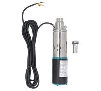 Fafeicy Pompa a Vite Solare 12 V DC, Pompiera di Pozzi Sommergibili in Acciaio Inossidabile 1,2 M X 30 M, per Irrigazione per Acqua di Pozzi Profondi
