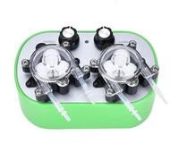 Fafeicy Pompa Peristaltica, Mini Pompa Autoadescante 12V DC con Doppio Pomello Rotante, Spia di Promemoria Intelligente e Design con Foro per Sospensione Posteriore - ((40～160ml/min)*2(G728-2-3)