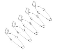 Fafeicy Porta di Clip Laboratorio 5 Pcs del Tubo di Prova in Acciaio con 5,7 Pollici di Lunghezza per L'esperimento di Chimica e Classe Scientifica