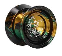 Fafeicy Professionista in Lega di Alluminio Professionista Che Non Risponde Yoyo Ball Performance Advanced for Kids Family Practice Gleves 3PCs Strings (oro)