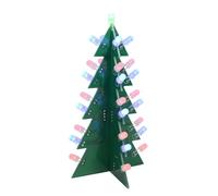 Fafeicy Progetto di Saldatura Dell'albero di Natale, Kit Pratico 3D con 33 Perline LED RGB e Manuale Dettagliato, per L'educazione STEM e le Decorazioni Natalizie