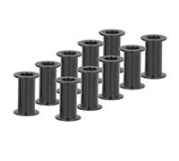 Fafeicy Puleggia per Cinghia Dentata, 10 Pezzi, Tenditore per Cinghia Dentata in Alluminio, Diametro Interno 6 Mm, Diametro Esterno 12 Mm, con Superficie Verniciata Nera per il Gruppo di