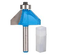 Fafeicy Punta del Router Utensile da Taglio da 45 Gradi Punta per Smusso Progettata in Acciaio Al Carbonio Gambo Tondo da 1/4 di Pollice per Applicazioni di Lavorazione del Legno (1/4*5/8)