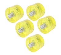 Fafeicy Punta di Ricambio di Sostituzione della Testa del Martello in Gomma, Set di Accessori M8 X 1 in Gomma Morbida per Installazione di Porte e Finestre, Kit di Punta di Sciopero Giallo 5 Pezzi