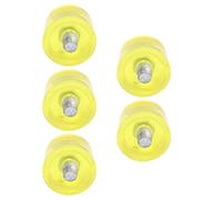 Fafeicy Punta di Ricambio di Sostituzione della Testa del Martello in Gomma, Set di Accessori M8 X 1 in Gomma Morbida per Installazione di Porte e Finestre, Kit di Punta di Sciopero Giallo 5 Pezzi