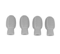 Fafeicy Punte per Sordina Batteria in Silicone con Punta Silenziosa per Bacchette, 4 Punte Morbide per Esercitarsi per Suonare la Batteria Senza Rumore, Ammortizzatore Leggero per Bacchette per (GREY)