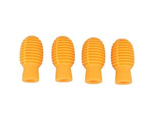 Fafeicy Punte per Sordina Batteria in Silicone con Punta Silenziosa per Bacchette, 4 Punte Morbide per Esercitarsi per Suonare la Batteria Senza Rumore, Ammortizzatore Leggero per Bacchette per