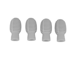 Fafeicy Punte per Sordina Batteria in Silicone con Punta Silenziosa per Bacchette, 4 Punte Morbide per Esercitarsi per Suonare la Batteria Senza Rumore, Ammortizzatore Leggero per Bacchette per (GREY)