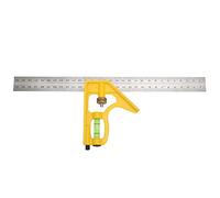 Fafeicy Quadrato Combinato a Livello, Righello per Marcatura Ad Angolo Retto Regolabile con Lega di Zinco e Acciaio Inossidabile, Perfetto per Progetti di Falegnameria e Carpenteria