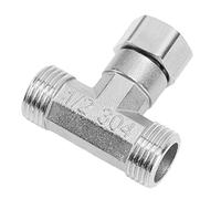 Fafeicy Raccordi per Tubo a 3 Vie TEE 304 in Acciaio Inossidabile G1/2 Adattatore Filettatura per Sistemi di (Filettatura femmina centrale)