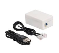 Fafeicy Registratore Telefonico con Interfaccia RJ11 e Micro USB, Registrazione in Loop, Batteria 750mAh, Bianco