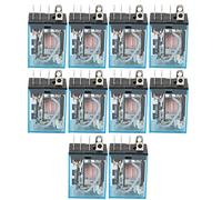 Fafeicy Relè di Potenza a Bobina Elettromagnetica LY2NJ 5A AC/DC 8 Pin DPDT con Contatti in Argento di Alta qualità, 10 Pezzi per Uso Industriale (Tensione della bobina 220VAC)