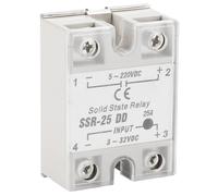 Fafeicy Relè SSR-25 DD Solid State Relay 25A 5 a 220VDC Relay di Automazione Industriale Senza Scintilla Ad Alta velocità per Ambienti Difficili (121G)