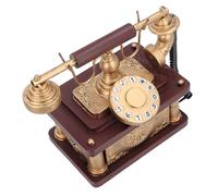 Fafeicy Resina Vintage Decorazione del Telefono Rotante 10.6x8.9x5.5 Pollici Replica Telefonica per la Casa e L'Ufficio
