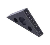 Fafeicy Righello da 45 Gradi, Righello Inciso in Lega di Alluminio, Strumento di Misurazione Resistente per la Lavorazione del Legno, Spessore 15 Mm per Falegnami