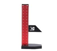 Fafeicy Righello per Altezza Tavolo, Struttura in Alluminio a Doppia Scala, Strumento per la Lavorazione del Legno, Intervallo da 0 a 7 Pollici per Progetti di Officina Precisi