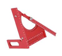 Fafeicy Righello Quadrato per la Lavorazione del Legno, Protrattore Multi-angolo, Regolabile 0-180 Gradi per Progetti di Lavorazione del Legno Precisi (rosso)