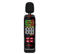 Fafeicy Rilevatore Decibel Rumore 30-130dB, Fonometro Digitale con Display LCD Retrolluminato, Data Hold Max Min per Controllo Qualità Ingegneria Test Auto (multicolore)