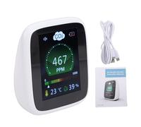 Fafeicy Rilevatore di CO2, Monitor Portatile 3 in 1 della qualità Dell'aria con Sensore NDIR per la Misurazione dell'umidità della Temperatura della CO2 in Tempo Reale, per Viaggi in