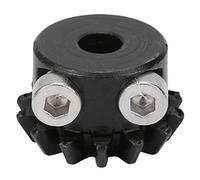 Fafeicy Robot Sprocket Clamping Hub, 14 Denti Bevel Pignone 6mm D-Bore | Componente del di azionamento industriale, passo 1,5 MOD, struttura in acciaio fuso, morsetto diviso in due pezzi,