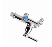 Fafeicy Rubinetto del Rubinetto Dell'acqua G1 / 2 Plastica Elettroplatante Dual Beuggero Drive Manpeatura Distributo Faucet per Lavandino Basino Bagno (Ugello 1/2 di un personaggio G 1/2)