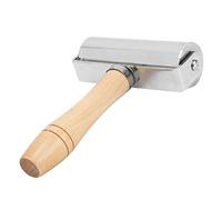 Fafeicy Rullo per Pressa per Bordi in Pelle, Utensile in Acciaio 45# per Compressione e Interlinizione, Ideale per l'artigianato in Pelle (45# acciaio, legno)