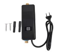 Fafeicy Scaldabagno Elettrico Senza Serbatoio, Scaldabagno Istantaneo Mini Scaldabagno Senza Serbatoio Costruzione Compatta in Ottone 3000 W Installazione Verticale (Spina europea 220 V)