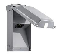 Fafeicy Scatola Presa di Corrente per Generatore, Acciaio Inossidabile con Coperchio Sovradimensionato, 30 A per Generatore Elettrico, capacità 7500 W per Uso Residenziale e Commerciale