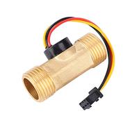 Fafeicy Sensore di Flusso Dell'acqua G1/2 Pollici, Misuratore di Flusso Dell'effetto Hall 1-30L Min 5 V Filettatura Maschio, per Misurazione della Portata del Liquido