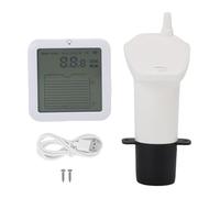 Fafeicy Sensore di Livello Ad Ultrasuoni, Misuratore di profondità di Liquidi Wireless IP65 con Display della Temperatura, Portata 100 M, per Serbatoio dell'Acqua per Uso Domestico