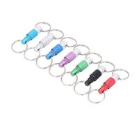 Fafeicy Set 7 Pezzi Portachiavi Staccabile, Portachiavi Staccabile Staccabile in Lega di Alluminio Colorato Portachiavi Staccabile a Sgancio Rapido Utilizzato per Appendere Bambole,