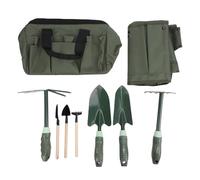 Fafeicy Set di Attrezzi da Giardinaggio 9 Pezzi con Grembiule Regalo da Giardinaggio Design Ergonomico Premium Materiali in Legno di Pino di Ferro per la Coltivazione di Piantine