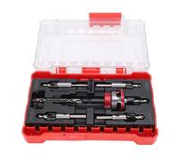 Fafeicy Set di Bit di Perforazione Controprotersink, Kit di Acciaio Carbone a profondità Regolabile, per Legno e Metallo con Gambo Esadecimale 6,5 mm