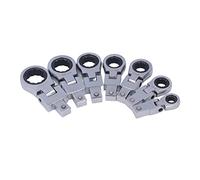 Fafeicy Set di Chiavi a Cricchetto da 8 Pezzi, Acciaio Legato, Chiave Offset Reversibile con Rotazione di 180 Gradi, Ideale per Riparazioni Auto e Manutenzione Domestica