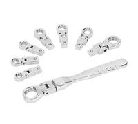 Fafeicy Set di Chiavi a Cricchetto Intercambiabili da 8 Pezzi, Acciaio Cromato, Chiave a Bussola Versatile per Uso Automobilistico e Industriale