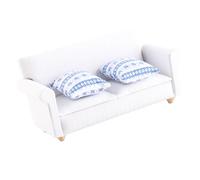 Fafeicy Set di Divani in Miniatura per Casa delle Bambole 1/12, Accessori per Mobili da Soggiorno per la Decorazione degli Interni della Casa delle (Doppio divano con cuscino)