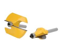 Fafeicy Set di Punte per Fresa per Bracciolo, 2 Pezzi in Lega YG6 e Punta per Fresa per Corrimano in Acciaio Al Carbonio 45, Gambo da 8 Mm, per la Lavorazione del Legno, Modellazione del Corrimano,