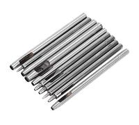 Fafeicy Set di Punzonatura in Pelle 10 Pezzi, Fori per Fori per Punzonatura Cavo per Fori Ad Alto Contenuto di Carbonio con Varie Dimensioni 0,5-5 Mm per Perforazione Artigianale in