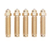 Fafeicy Set Ugelli Bimetallici Ugelli di Stampa Ad Alta Portata in Acciaio Temprato in Ottone 0,2 Mm 0,4 Mm 0,6 Mm per Stampante 3D Elegoo Centauri Carbon 5 Pezzi