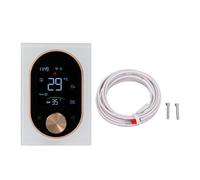 Fafeicy Smart Knob Termostato WiFi Programmabile Touch Control Display Voce Compatibile per la Casa Riscaldamento Dell'Acqua PC ABS 2.4GHz WiFi (WHITE)