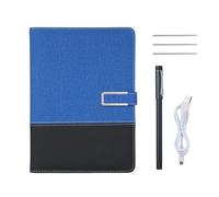 Fafeicy Smart Pen e Sincronizzazione del Display Carta A5 con Blocco Note con Sincronizzazione della Scrittura in Tempo Reale, Riproduzione, Cancellazione della Memoria Offline, (BLUE)