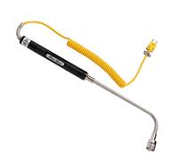 Fafeicy Sonda per Temperatura Superficiale con Termocoppia Tipo K con Acciaio Resistente Al Calore, Impugnatura Isolata per Risposta Rapida, Intervallo da -58 °F a 932 °F, Ideale per Gas e Liquidi